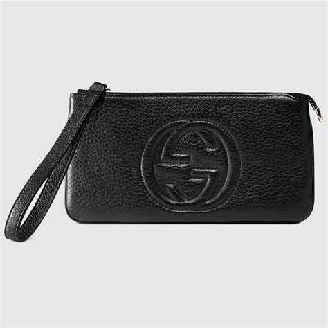 gucci wristlet black|Gucci wristlets for women.